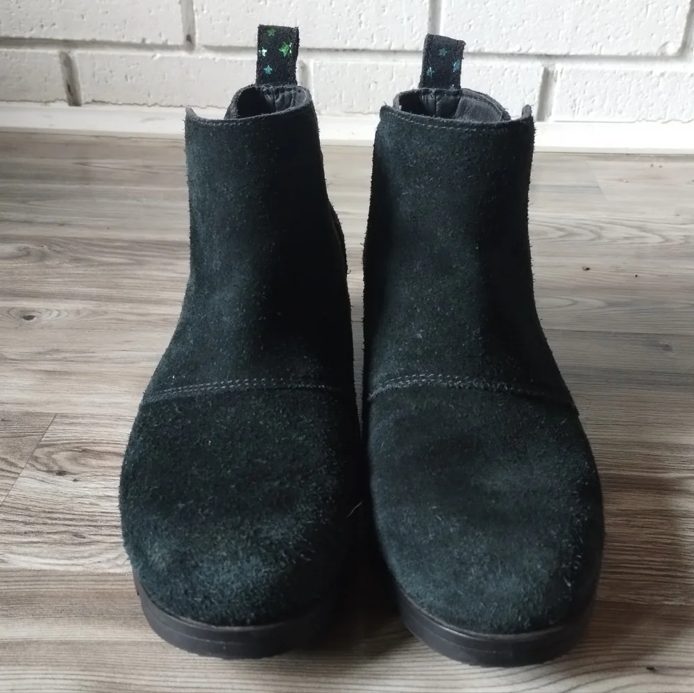 Sorel Emelie Suede Waterproof Chelsea Stars Ankle Boots Girl’s Size 5 Women's 7